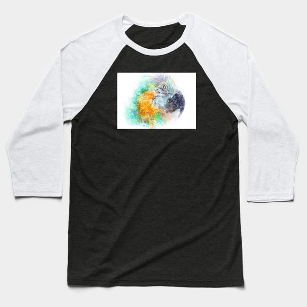 Parrot Head Baseball T-Shirt by Phatpuppy Art